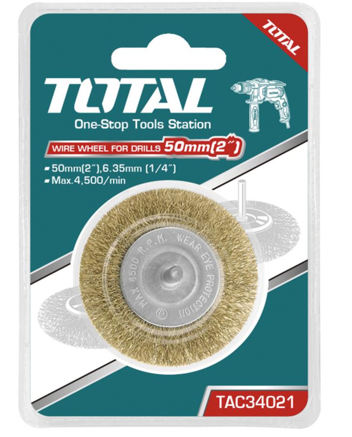 TOTAL 100mm Wire Wheel for Drills – TAC34041