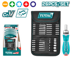 TOTAL 26 PCS Screwdriver Bit Set 1*26 (TACSD30266)