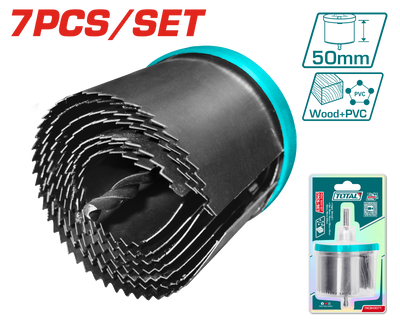 TOTAL 7 Pcs Hole Saw Set 26-63mm (TACSH3071)