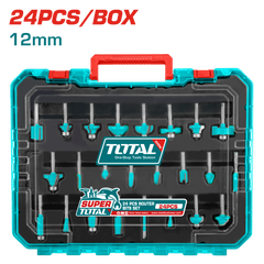 TOTAL 24PCs Router Bits Set 12mm (TACSR12412)