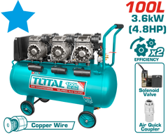 TOTAL Air Compressor 100L - 3.6kW | 4.8HP (TCS3361008)