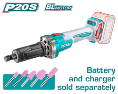 TOTAL Cordless Die Grinder 20V Brushless Variable Speed - Battery & Charger Sold Separately (TDGLI2001)