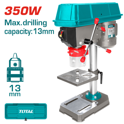 TOTAL Drill Press 350W – 13mm Capacity, 5-Speed Adjustment (TDP133501)
