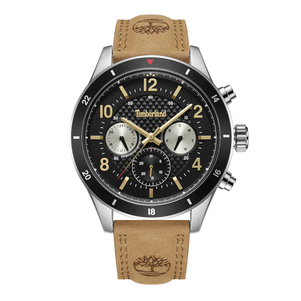Timberland Men’s Watch TDWGF2201002 with Brown Leather Strap