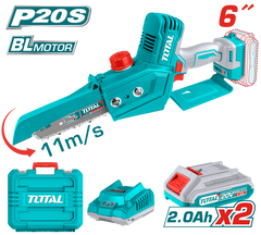 Total 20V Cordless Chainsaw – 15cm (6-Inch) Bar – Powerful Performance