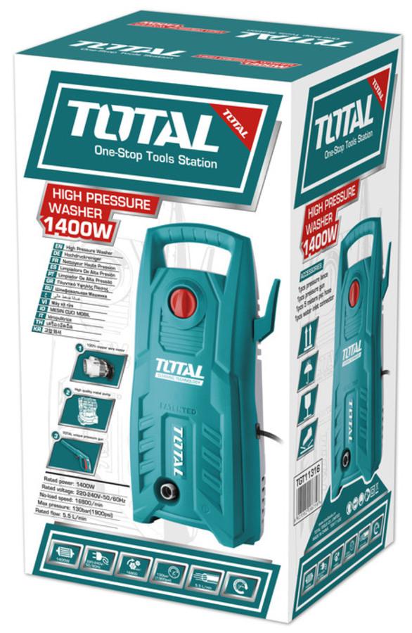 ماكينة غسيل سيارات 130 بار – توتال 1400 واط | TGT11316