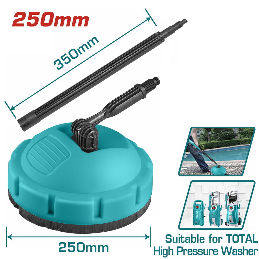 فرشاة تنظيف فناء توتال 250ملم مع ذراع تمديد 400ملم