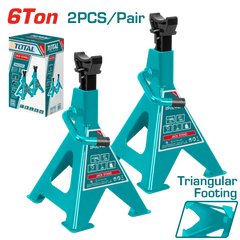 TOTAL Jack Stand Pair 6-Ton Capacity, Adjustable Height 388–580mm