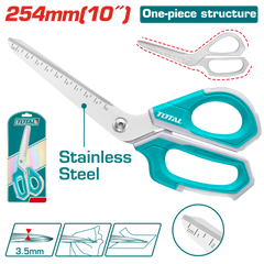 TOTAL Heavy Duty Construction Scissors 254mm | 10" Stainless Steel (THSCRS25088)