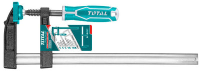 TOTAL F Clamp 140×1200mm with Plastic Handle – Heavy Duty