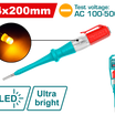 TOTAL Electric Voltage Tester Screwdriver 100–500V AC – Battery-Free LED Test Pencil 200mm (THT292018)