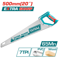 TOTAL Hand Saw 500mm | 20" – 7TPI Extra Sharp Wood Cutting Saw (THT55206)