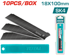 TOTAL 10pcs 18×100mm Knife Blades – SK4 Steel