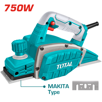 TOTAL Electric Planer 750W with 82mm Width & 2mm Depth – Heavy Duty Aluminum Base (TL7508226)