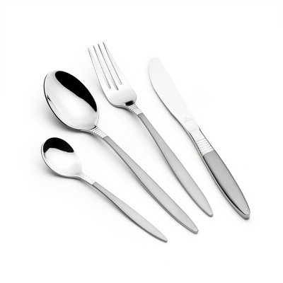 Arshia 26-Piece Stainless Steel Cutlery Set with Metal Stand