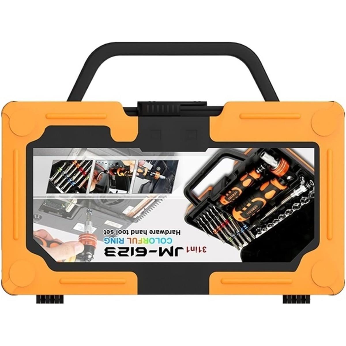 مجموعة أدوات إصلاح الساعات الاحترافية من JAKEMY مكونة من 31 قطعة ومفتاح وصندوق أدوات متعدد الأغراض