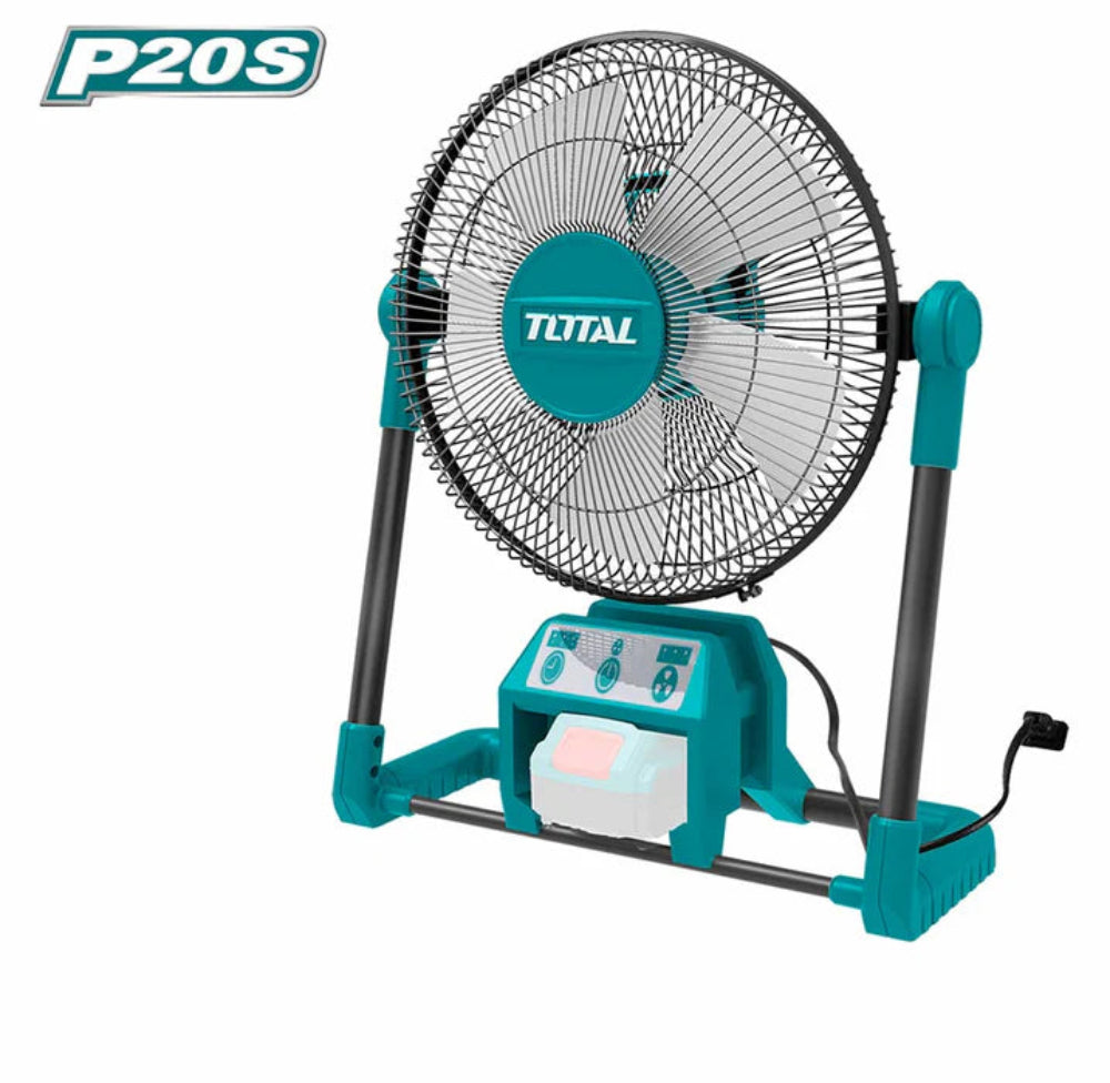 TOTAL 20V Cordless Fan Dual Power 3 Speeds