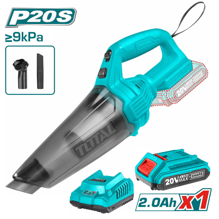 TOTAL 20V Cordless Vacuum Cleaner High Suction