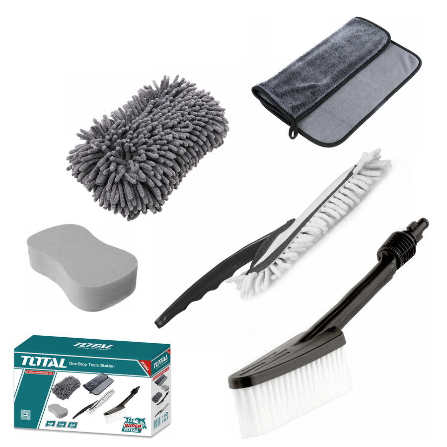 TOTAL Car Cleaning Kit 5-Piece Set for Professional