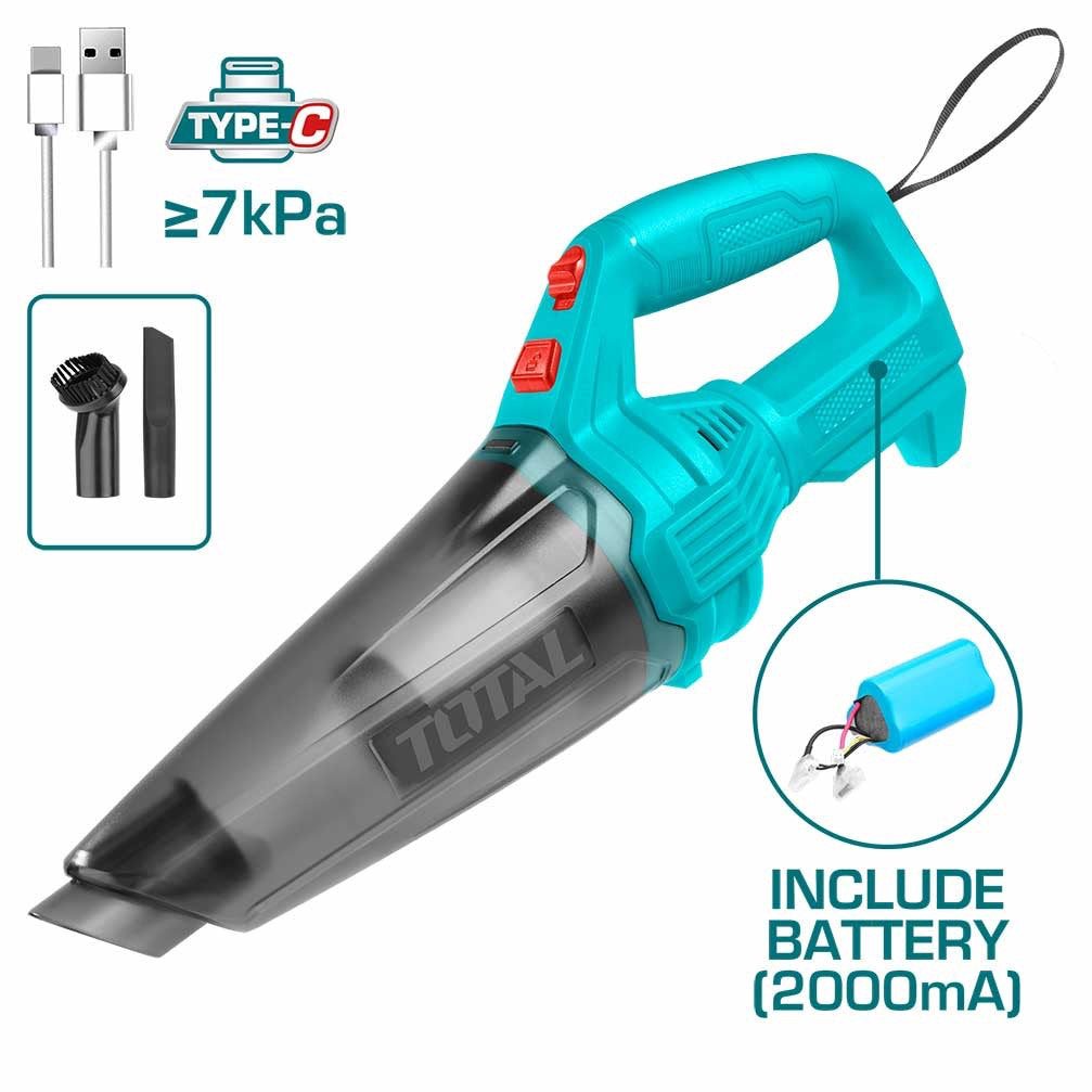 TOTAL Type C Car Vacuum Cleaner Lightweight & High Suction