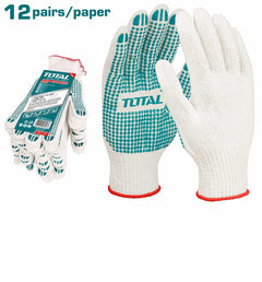 TOTAL TSP11102 Knitted Gloves with PVC Dots – Firm Grip