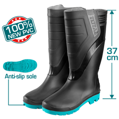 TOTAL Black PVC Rain Boots | Waterproof & Chemical Resistant (TSP302LAB)