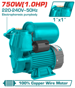 TOTAL Automatic Self-Priming Water Pump 1.0HP – With Pressure Switch & Tank (TWP97506)
