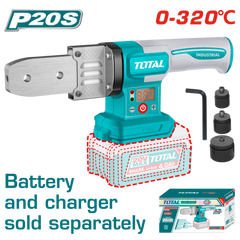 TOTAL Cordless Plastic Tube Welding Tool 20V – 320℃ Adjustable Temperature - Battery & Charger Sold Separately (TWTLI2018)