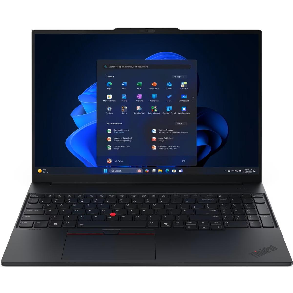 Lenovo ThinkPad E16 Gen 3 - AMD Ryzen 7 250, 16GB DDR5, 1TB SSD, 16" WUXGA Display | Black