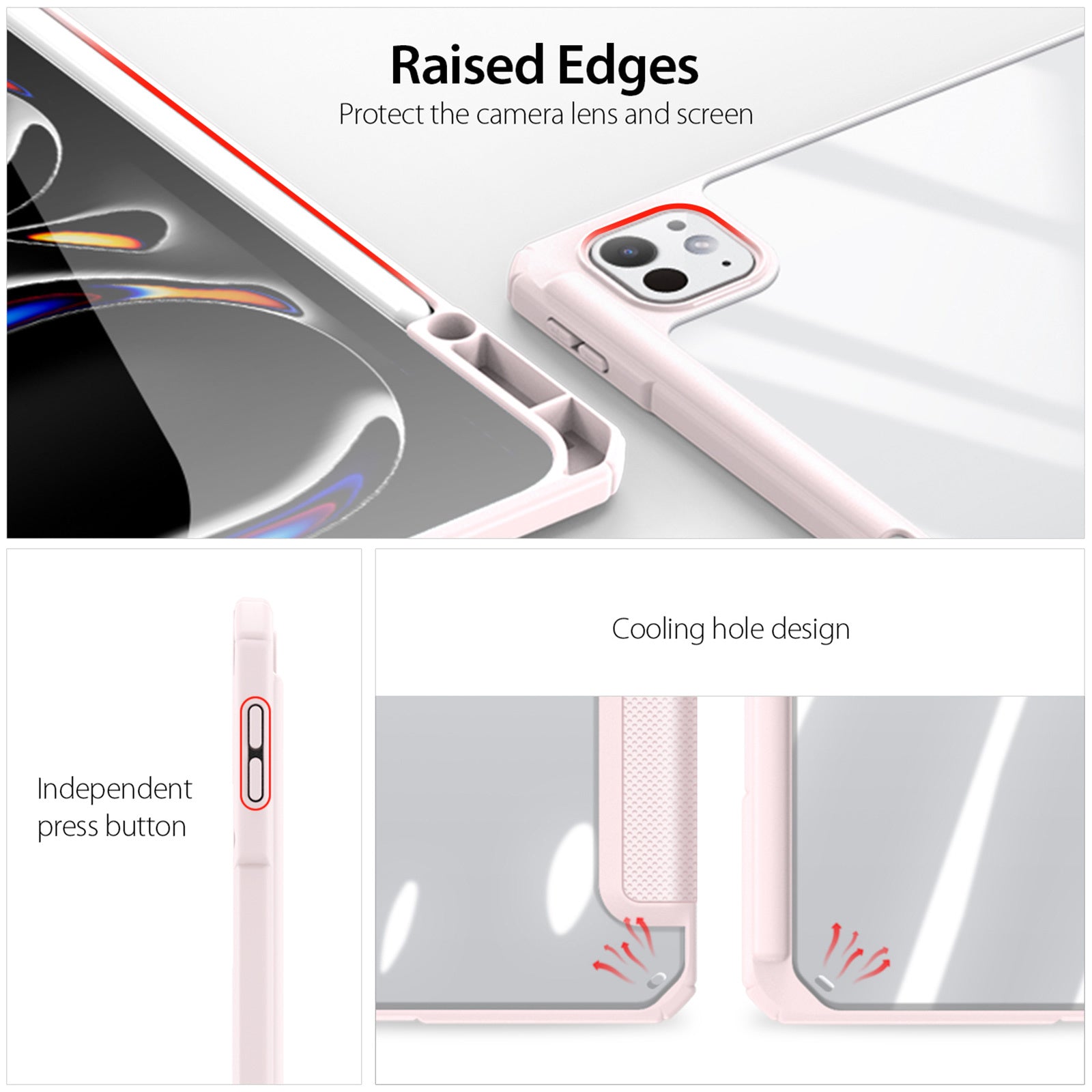 Toby Series Case for iPad with Apple Pencil Holder & Auto Sleep Wake