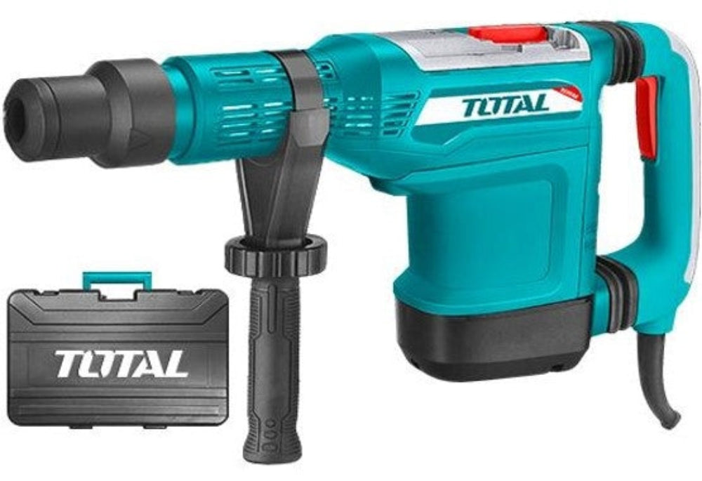 Total 1500W Rotary Hammer SDS MAX - 12kg Heavy-Duty Demolition Tool
