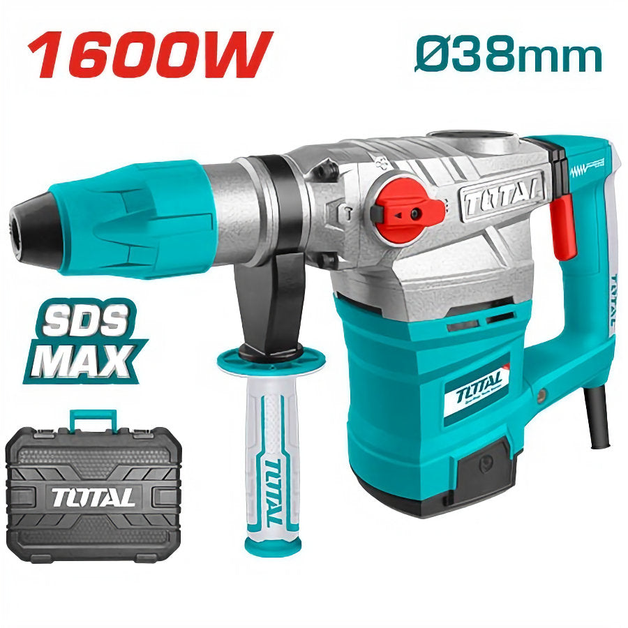 Total 1600W Rotary Hammer High Power for Heavy-Duty Drilling