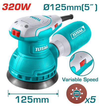 Total 320W Rotary Sander High Precision & Adjustable Speed