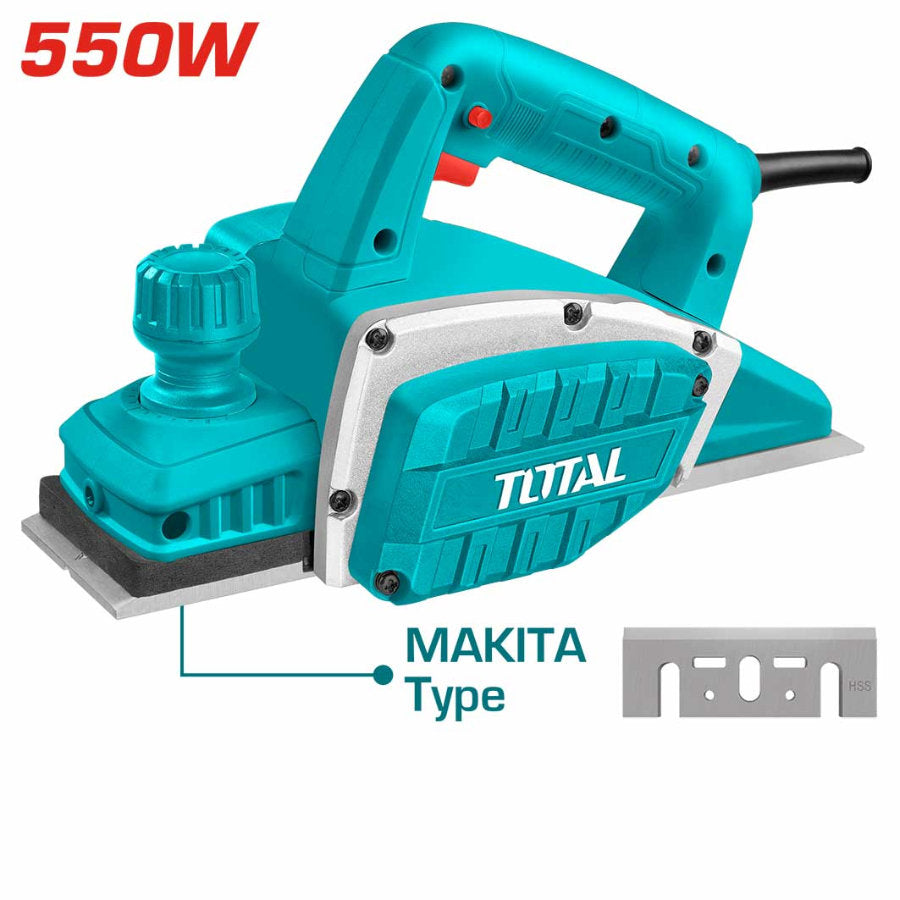 Total 550W Electric Planer Lightweight & Fast Performance
