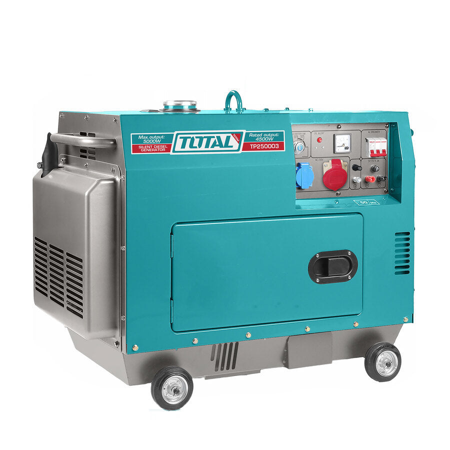 Total 5KW Silent Diesel Generator 3 Phase with Air Cooling