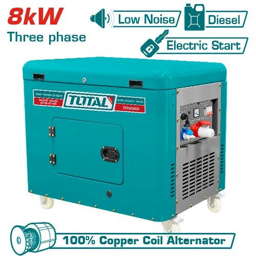 Total 8kW Diesel Generator 3-Phase Powerful and Reliable