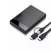UGREEN 60735 علبة هارد درايف USB 3.1 بحجم 2.5 بوصة – مع كابلات USB-A إلى USB-C و USB-C إلى USB-C