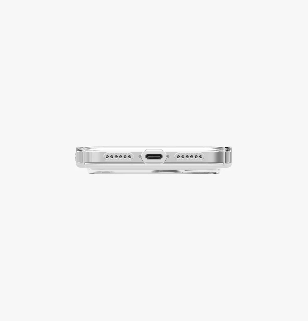 UNIQ Hybrid iPhone 17 MagClick Charging AirSuit - Glossy Clear/White