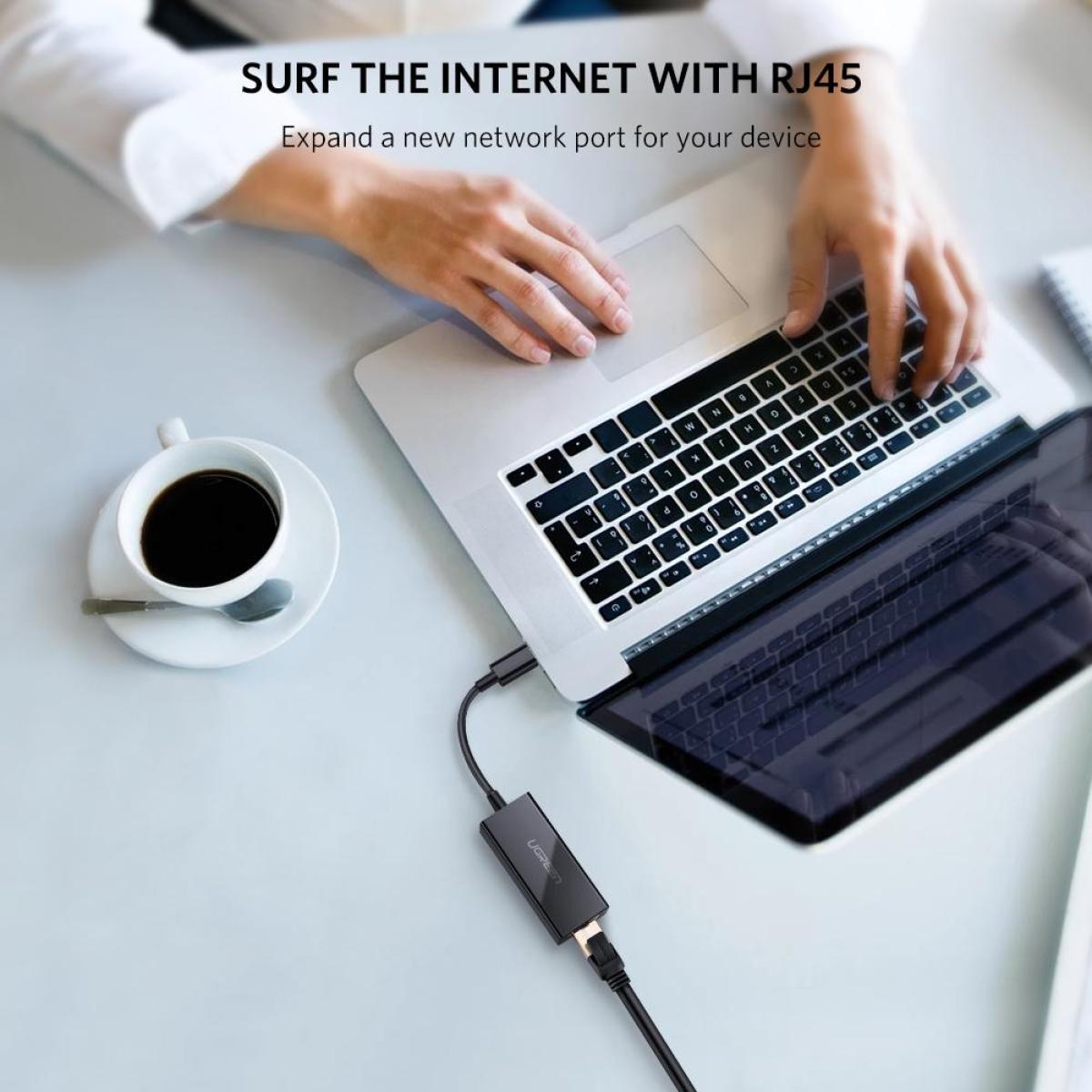 محول UGREEN تايب C إلى إيثرنت جيجابت بسرعة 5Gbps