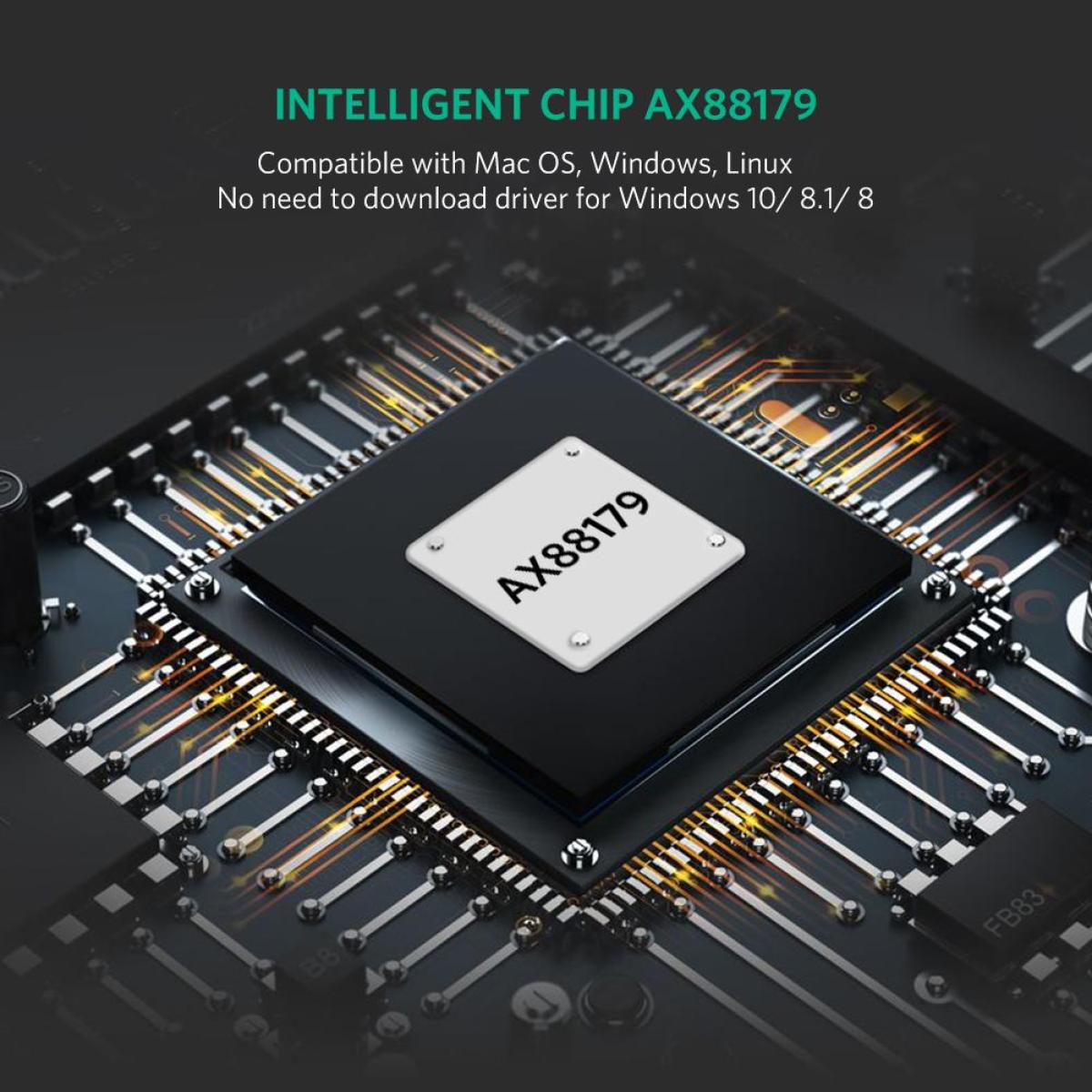 محول UGREEN تايب C إلى إيثرنت جيجابت بسرعة 5Gbps