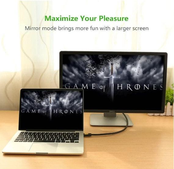 كابل HDMI دائري من UGREEN بطول 3 متر (أصفر/أسود) 10130
