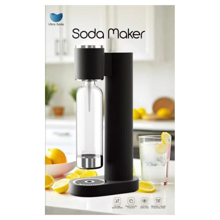 Ultra Soda Maker Machine – High-Quality Sparkling Water Maker with CO₂ Cylinder & BPA-Free Bottle