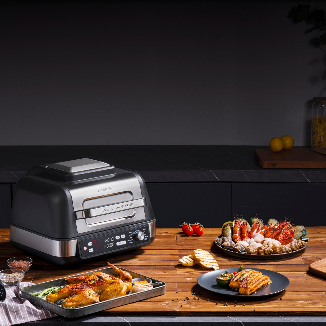 مقلاة هوائية 10 في 1 من أرشيا - سعة 10 لتر، قوة 1750 واط