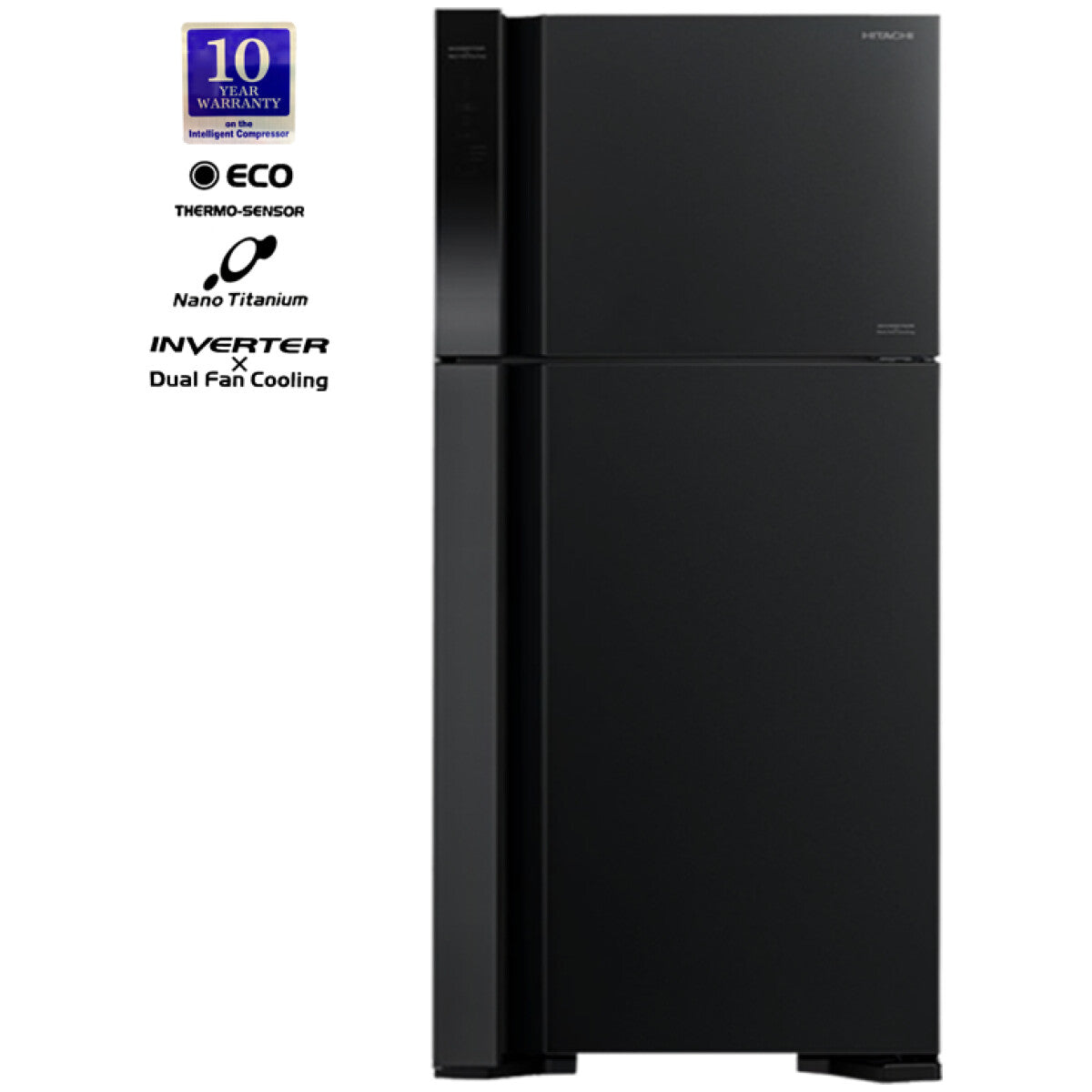ثلاجة هيتاشي 601 لتر إنفرتر A++ | R-V800PJ7 BBK