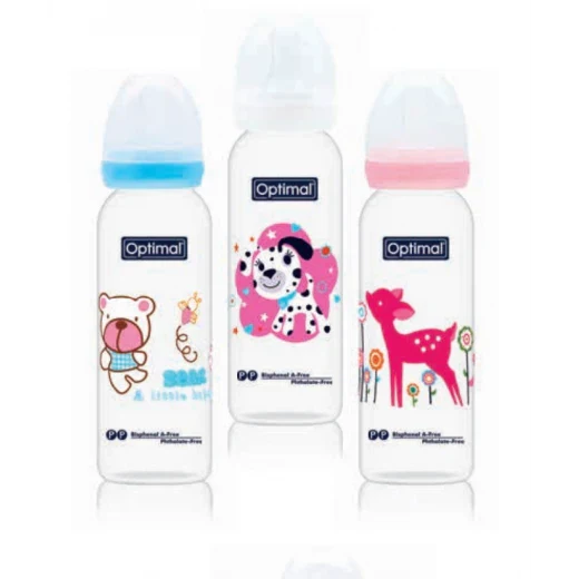 Optimal S.Waist Ortho Feeding Bottle 240ml | Anti-Colic