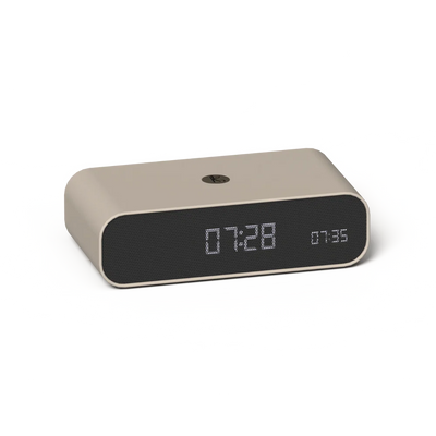 Kreafunk Wakie 4-in-1 Alarm Clock, Bluetooth Speaker, Wake-Up Light & 15W Wireless Charger – Ivory Sand