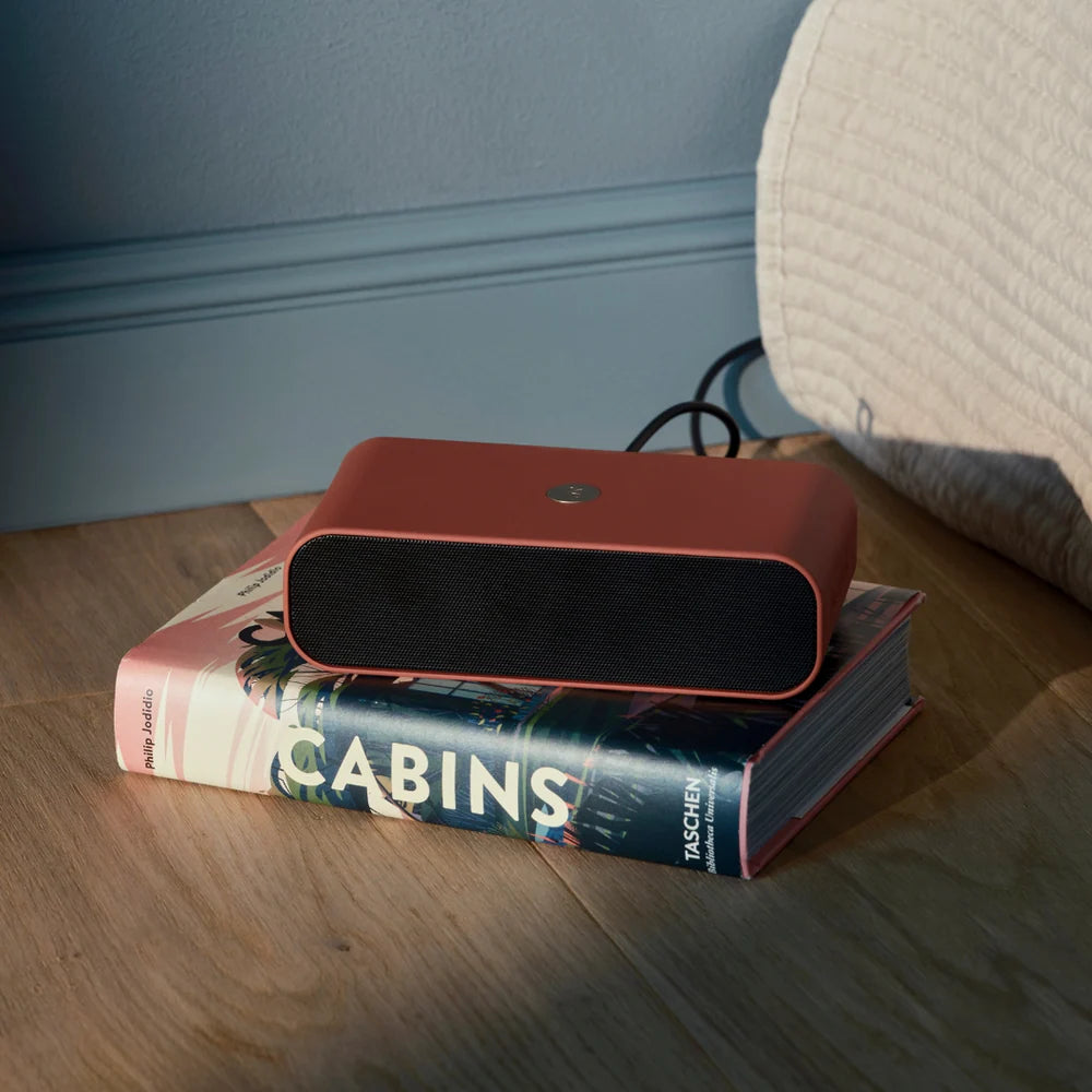 Kreafunk Wakie 4-in-1 Alarm Clock, Bluetooth Speaker, Wake-Up Light & 15W Wireless Charger – Terracotta