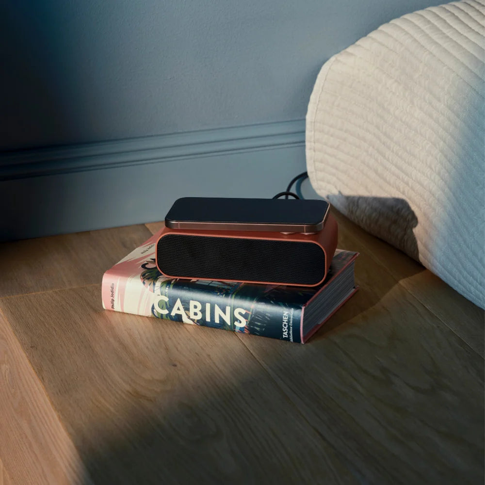 Kreafunk Wakie 4-in-1 Alarm Clock, Bluetooth Speaker, Wake-Up Light & 15W Wireless Charger – Terracotta