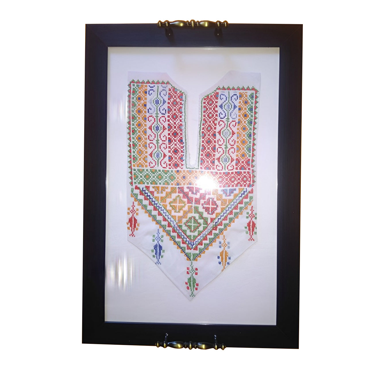 صينية ضيافة بإطار خشبي ممتاز وغطاء زجاجي مقوى