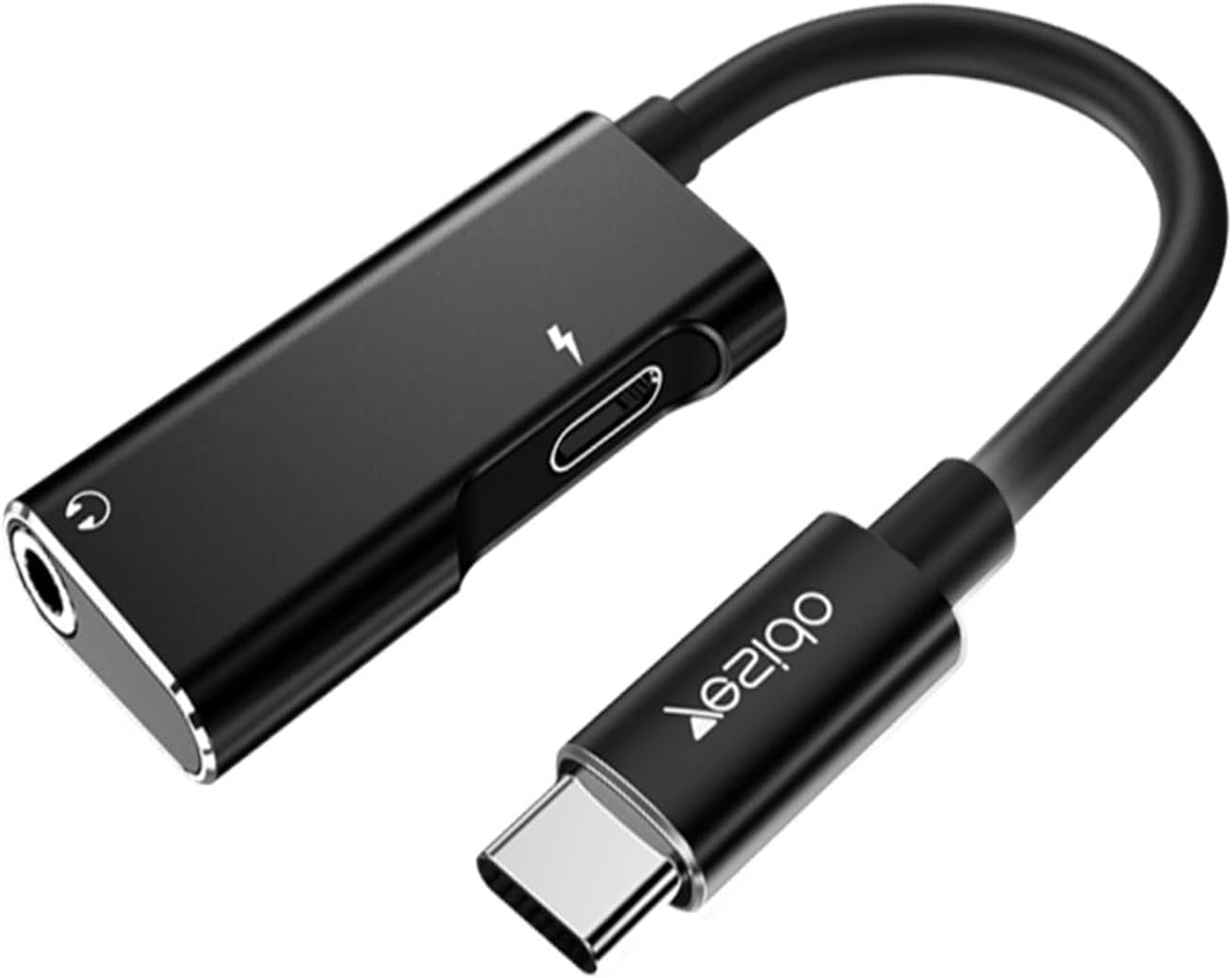 YESIDO USB C Audio Adapter with Fast Charge Capability - Black